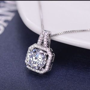 Crystal charm pendant necklace